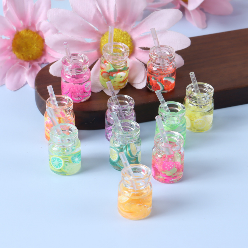 【老师推荐】迷你仿真吸管玻璃果