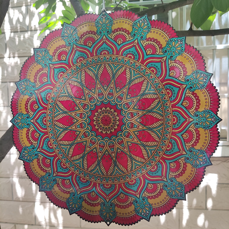 曼陀罗风铃3D旋转北欧户外装饰