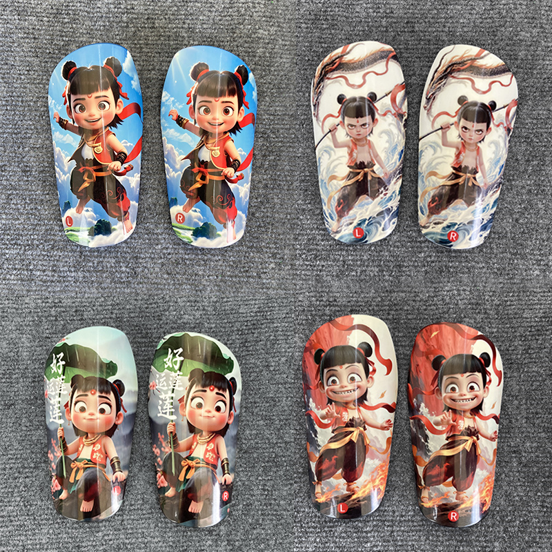 足球护腿板定制成人儿童哪吒图案