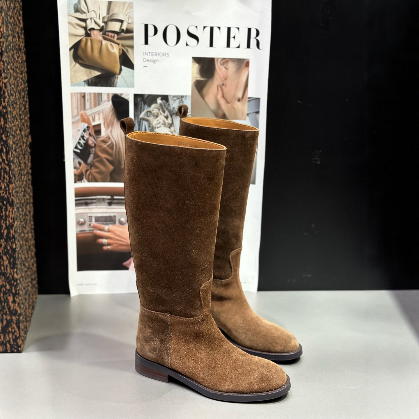 IDO显瘦长筒靴女高级感骑士靴秋