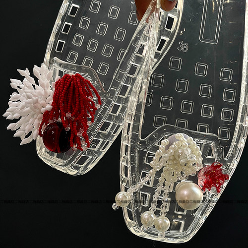 新款heavenlyjelly果冻鞋洞洞鞋配饰鞋花配件卡扣水晶鞋韩国鞋扣