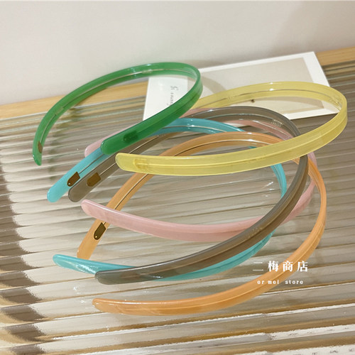 纯色亮面树脂发箍带齿防滑头箍