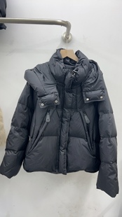 2025年冬装新款宽松休闲简约百搭气质时尚短款黑色厚款羽绒服