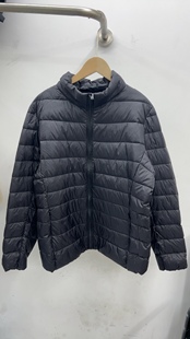 2025年冬装新款轻薄型黑色简约百搭休闲宽松排骨羽绒服