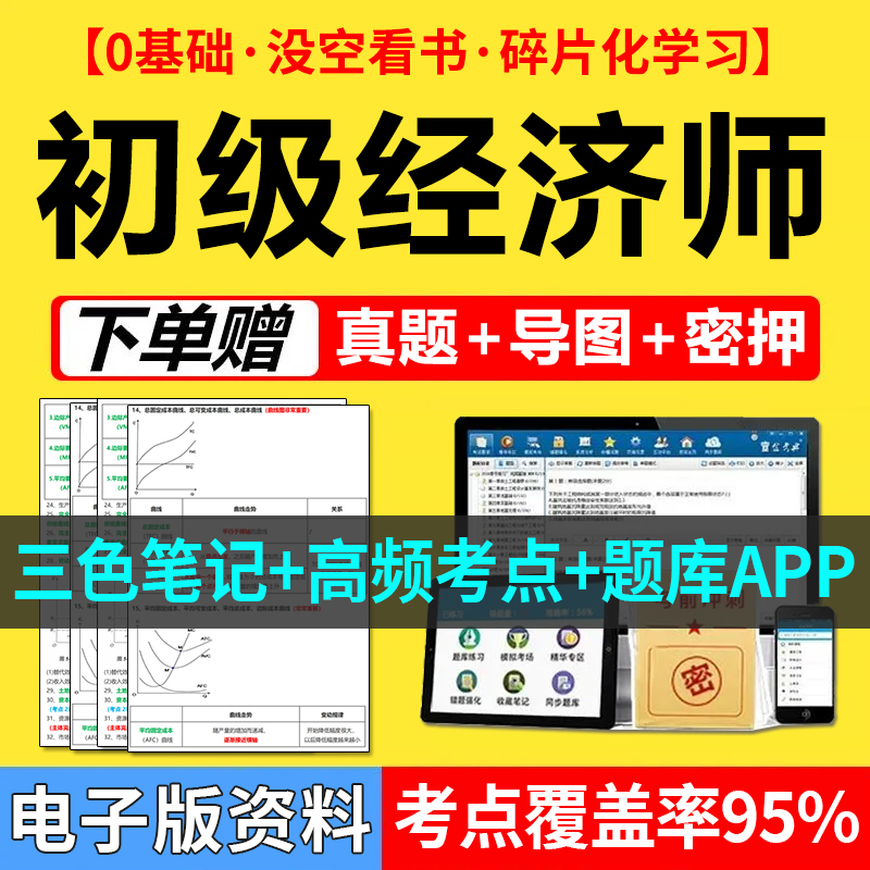 2025年初级经济师三色笔记电子版资料人力工商题库历年真题押题卷