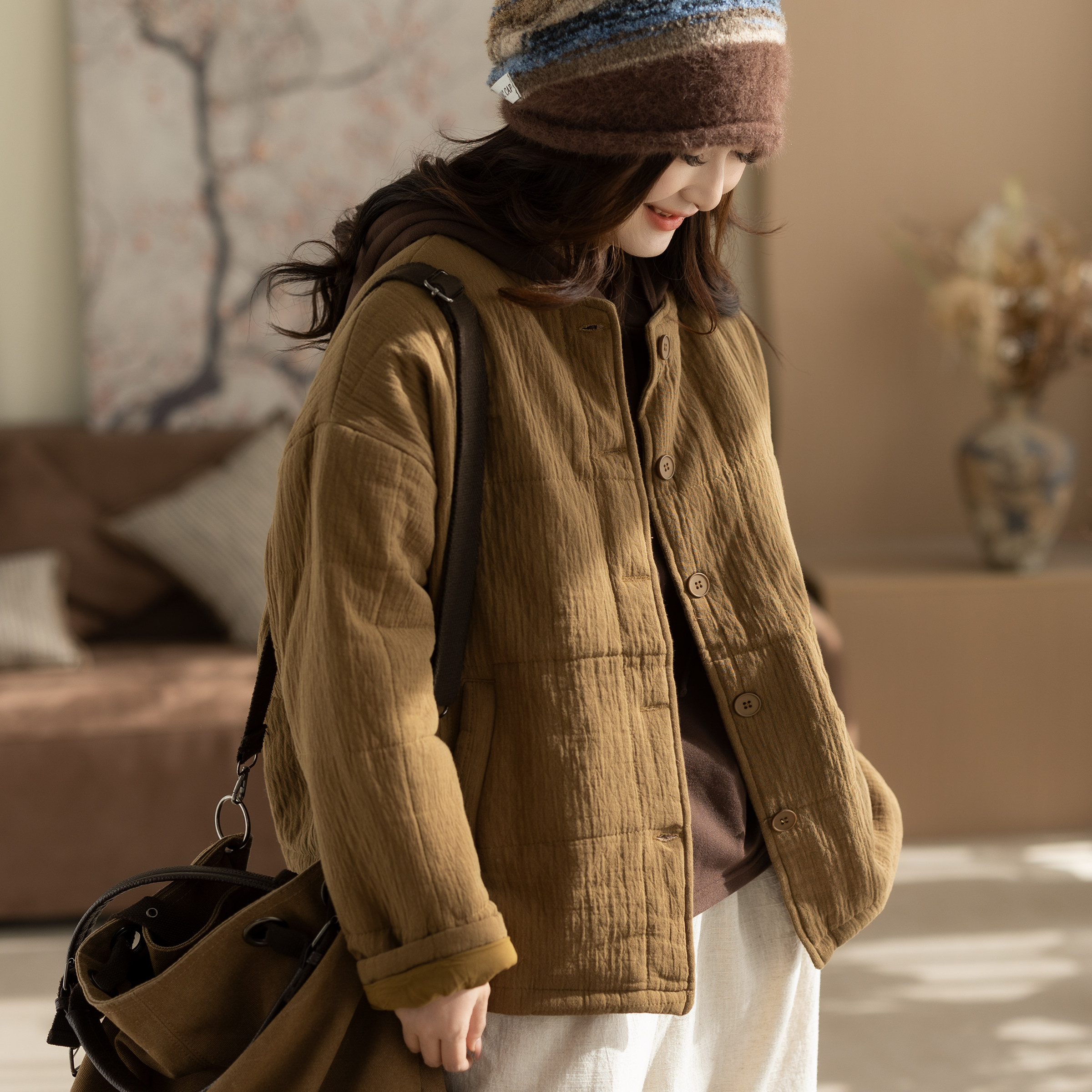 咖咪羽棉服女冬装新款纯色女士宽松流行气质通勤女装上衣棉袄外套,女装/女士精品,棉衣/棉服,淘宝优惠券,粉丝福利购,淘宝优惠卷