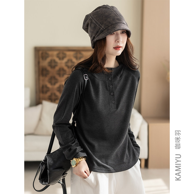 咖咪羽打底衫女秋冬新款流行女士休闲连帽洋气时尚羊毛女装上衣