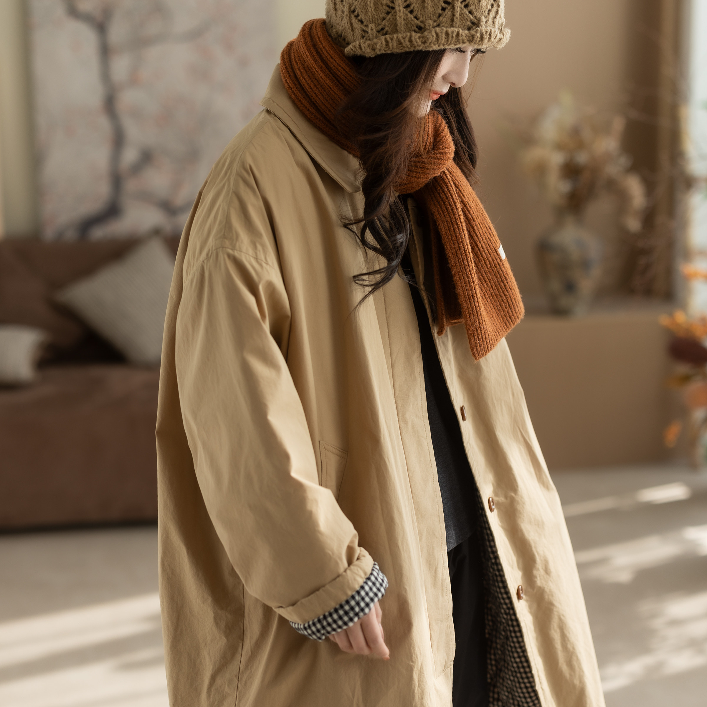 咖咪羽棉服风衣女冬装新款女士全棉中长款羊毛宽松流行女装上衣厚,女装/女士精品,棉衣/棉服,淘宝优惠券,粉丝福利购,淘宝优惠卷