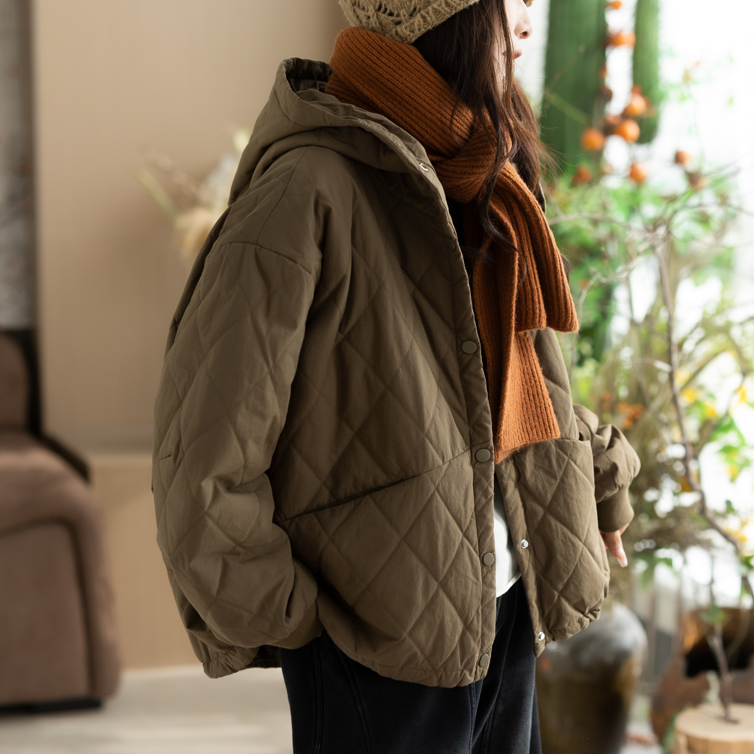 咖咪羽棉服女秋冬新款女士休闲流行好看百搭复古宽松女装上衣外套,女装/女士精品,棉衣/棉服,淘宝优惠券,粉丝福利购,淘宝优惠卷