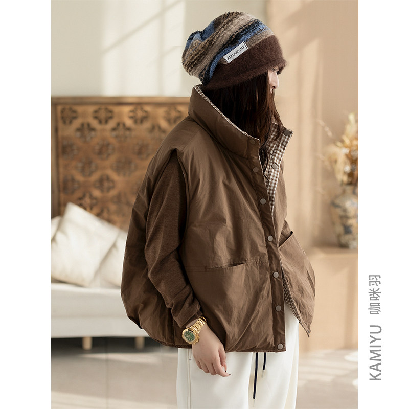 咖咪羽冬季新款羽绒马甲女90白鸭绒流行好看女士无袖坎肩女装马夹