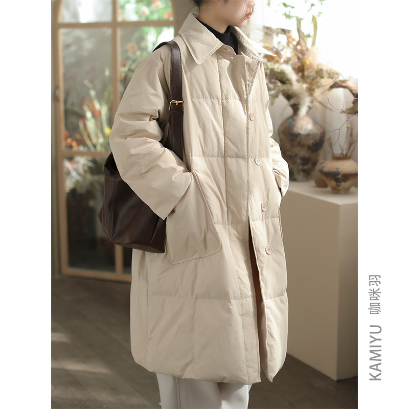 咖咪羽通勤休闲涤纶翻领羽绒服