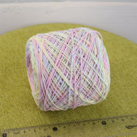 Hand-dyed cotton No. 5 lace cutout cushion, spray micro-hook choux pastry flower hairpin section dyed gradient wool thumbnail 5