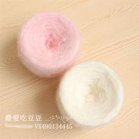 A DIY hook-knit scarf material package in macaron color for your girlfriend. The scarf is hand-woven with gradient mohair thread thumbnail 5
