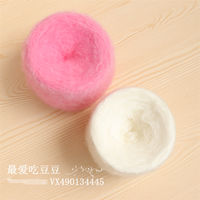 A DIY hook-knit scarf material package in macaron color for your girlfriend. The scarf is hand-woven with gradient mohair thread thumbnail 3