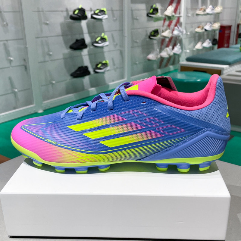 阿迪达斯F50 LEAGUE男女人造草皮AG定制短钉足球鞋2025夏季IE1263
