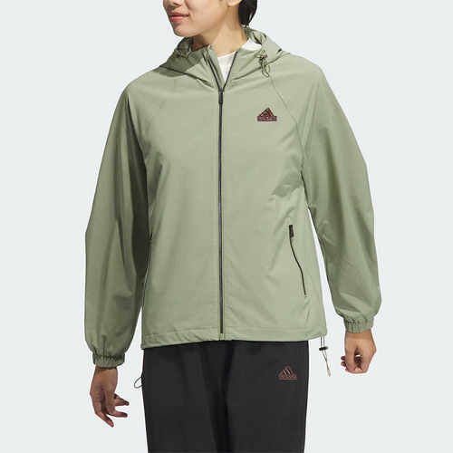 ADIDAS阿迪达斯女装2024冬季新款宽松休闲运动连帽夹克外套JJ1129