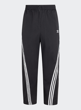 阿迪达斯三叶草男裤2025春新款梭织宽松休闲长裤运动扭扭裤KC3132