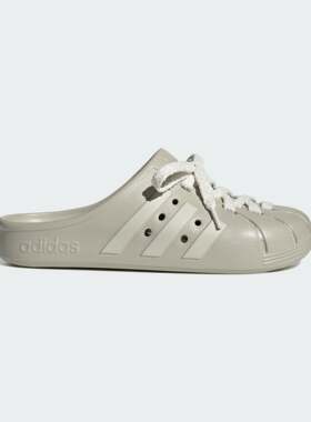 阿迪达斯2025夏ADILETTE CLOG男女经典平底拖鞋休闲洞洞鞋 JQ2118