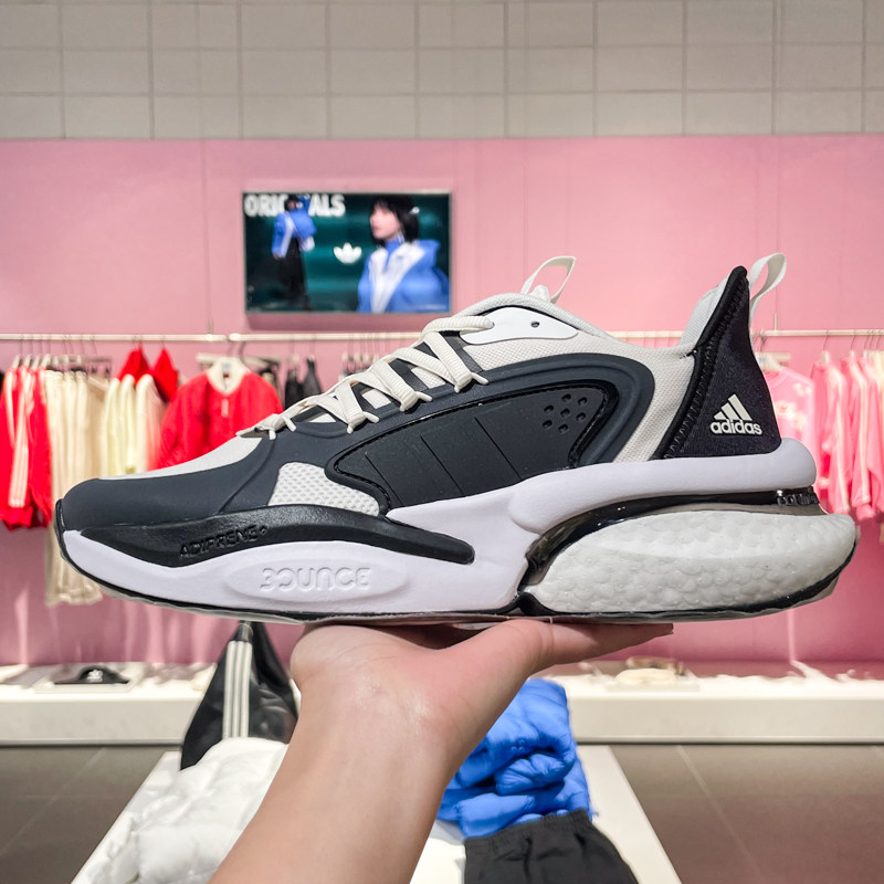 阿迪达斯网面透气减震男跑步鞋