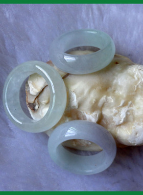 天然缅甸翡翠冰种玉戒指淡紫色男女款式情侣指环扳指大号小号齐全