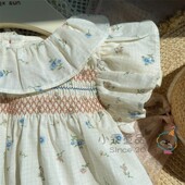 绝美 轻薄柔软纯棉单层印花飞袖 炒薄 上衣 娃娃衫 女童夏季