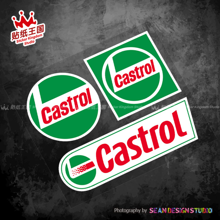 motogp F1赛事赞助商机油个性汽车改装标车贴装饰防水反光贴纸 23