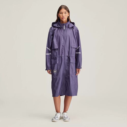 现货 adidas stella  长款运动宽松连帽夹克外套风衣IW9918