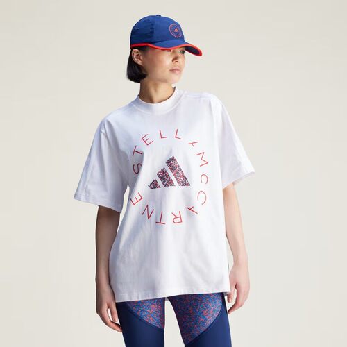 现货 adidas  Stella 联名款高级感运动休闲纯棉宽松T恤 JG0975