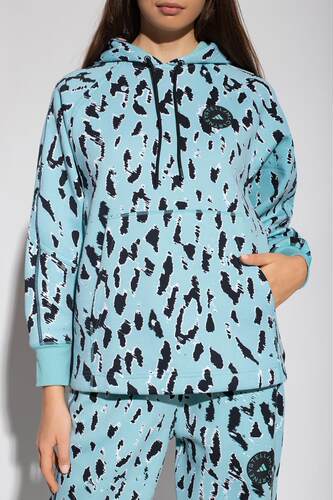 现货 adidas stella 女针织运动休闲连帽宽松卫衣