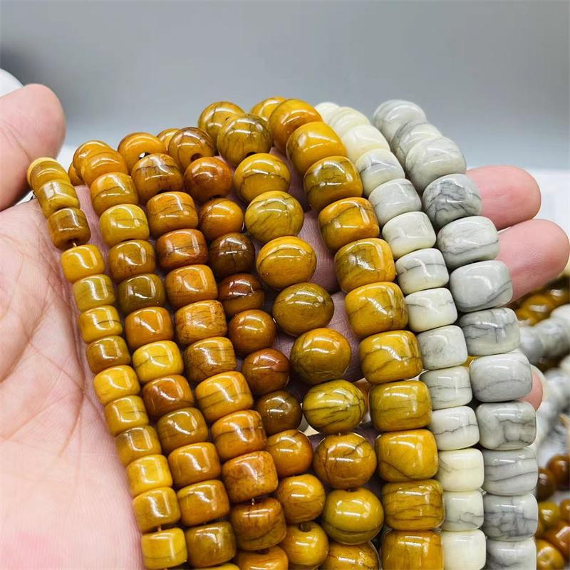 开片做旧精抛光西藏手串牦牛骨