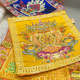 藏式 饰颂钵布垫摩尼宝八吉祥金刚杵法器垫金刚铃杵垫佛像垫 佛堂装