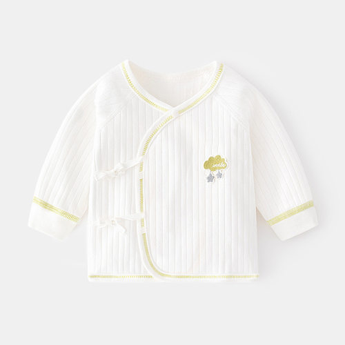 新生婴儿半背内衣服无骨纯棉春秋款初生睡衣满月和尚服宝宝上衣