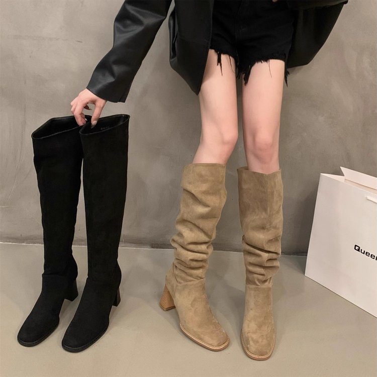 2024新款秋冬季瘦瘦不过膝高筒靴