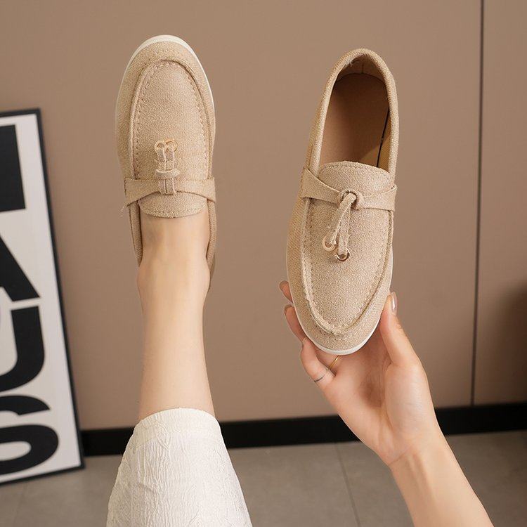 豆豆鞋女2025年夏季新款软底平底乐福鞋一脚蹬百搭单鞋大码41—43,女鞋,浅口单鞋,淘宝优惠券,粉丝福利购,淘宝优惠卷