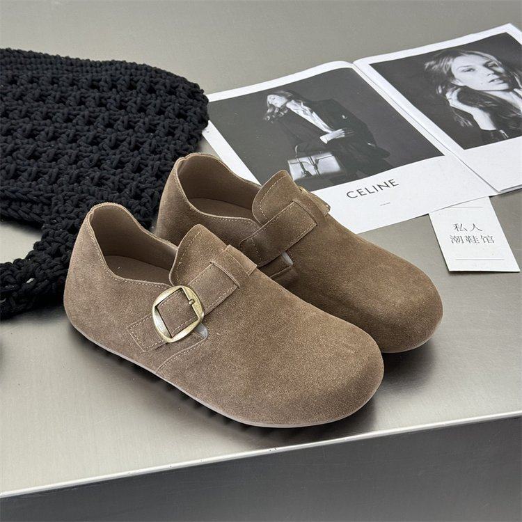 勃肯鞋女2026春秋新款厚底一脚蹬软底舒适百搭休闲豆豆鞋复古单鞋,女鞋,深口单鞋,淘宝优惠券,粉丝福利购,淘宝优惠卷