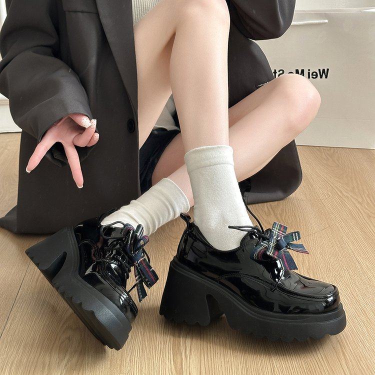 韩版粗高跟英伦风小皮鞋女2026新款春夏款百搭圆头厚底玛丽珍单鞋,女鞋,深口单鞋,淘宝优惠券,粉丝福利购,淘宝优惠卷