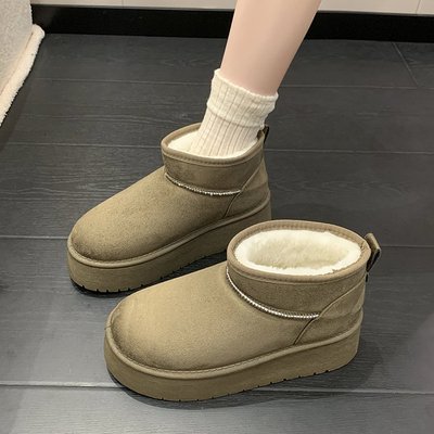 厚底增高雪地靴加厚保暖面包棉鞋