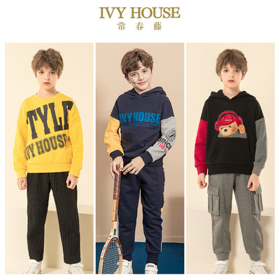 常春藤ivyhouse撞色休闲风卫衣