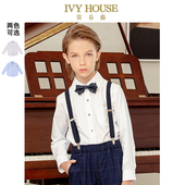 HOUSE常春藤儿童装 衬衫 男童春季 长袖 牛津纺衬衣英伦学院风 款 IVY