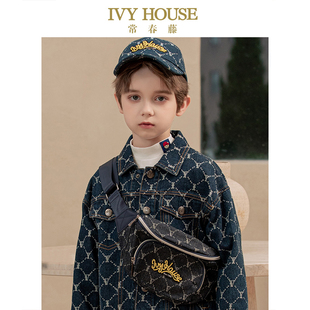 牛仔老花腰包时尚 IVY 款 男童包包秋季 休闲 HOUSE常春藤儿童装