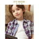 HOUSE常春藤儿童装 经典 男童夏新款 短袖 英伦学院休闲 格子衬衫 IVY
