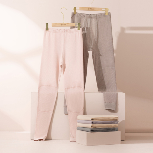 顶瓜瓜彩棉正品男女纯棉舒适带护膝秋裤顶呱呱全棉薄款保暖打底裤