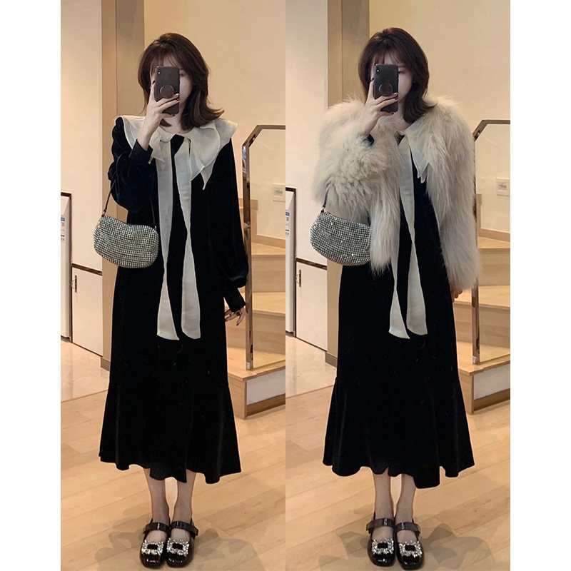 BRITISH NEXT KISS 봄 가을 출산복 새 양복 2024 패션 롱 스커트 양복