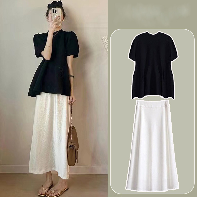 BRITISH NEXT 키스 출산 드레스 여름 2024 새로운 몸집이 작은 스커트 정장 패션 여름 스타일