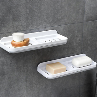 肥皂盒香皂置物架家用吸盘壁挂式免打孔浴室创意沥水收纳架不积水
