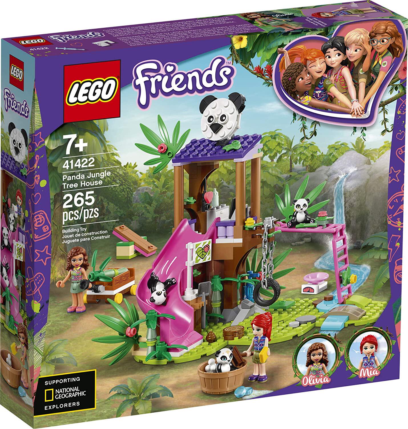 乐高41422好朋友LEGO熊猫乐园 丛林 树屋 滑梯friends女孩米娅