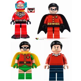 DC超级英雄6027 LEGO迪克76052乐高sh161人仔sh236红罗宾sh244便装