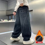 男童秋冬季裤子加绒新款中大童冬装运动儿童加厚一体绒牛仔裤,童装裤子,摩比熊, 男童秋冬季裤子加绒新款中大童冬装运动儿童加厚一体绒牛仔裤,童装裤子,摩比熊,