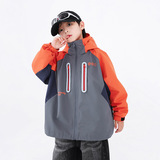 潮牌男童连帽外套秋冬装年新款儿童衣服秋季帅气中大童冲锋衣，童装外套，摩比熊