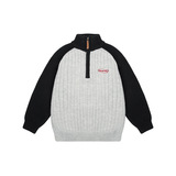 童装男童毛衣冬季新款儿童加厚半开领衣服大童秋冬上衣，童装毛衣，摩比熊